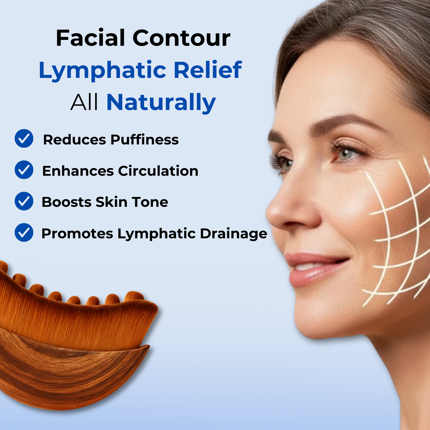 FaceFlow™ - Lymphatic Contour Face Brush