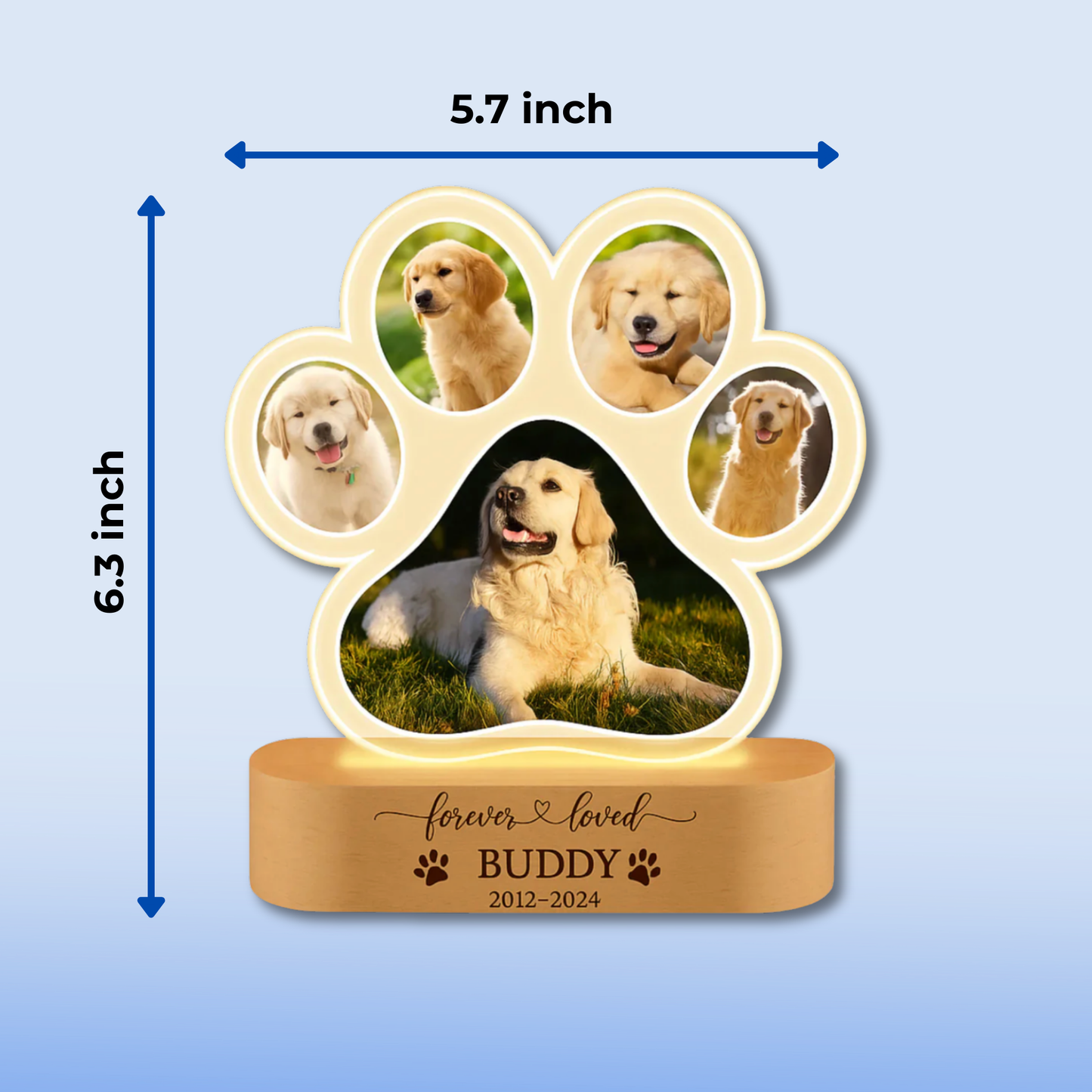 ForeverPaws™ - Personalized Pet Memorial Light