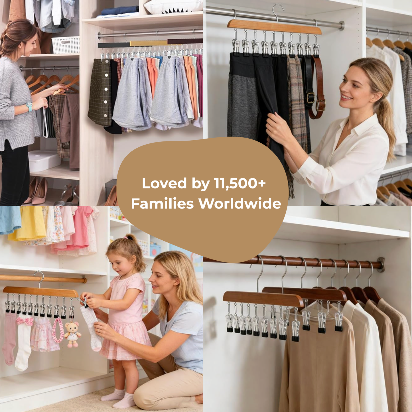 BeeHanged™ Closet Clip Hangers