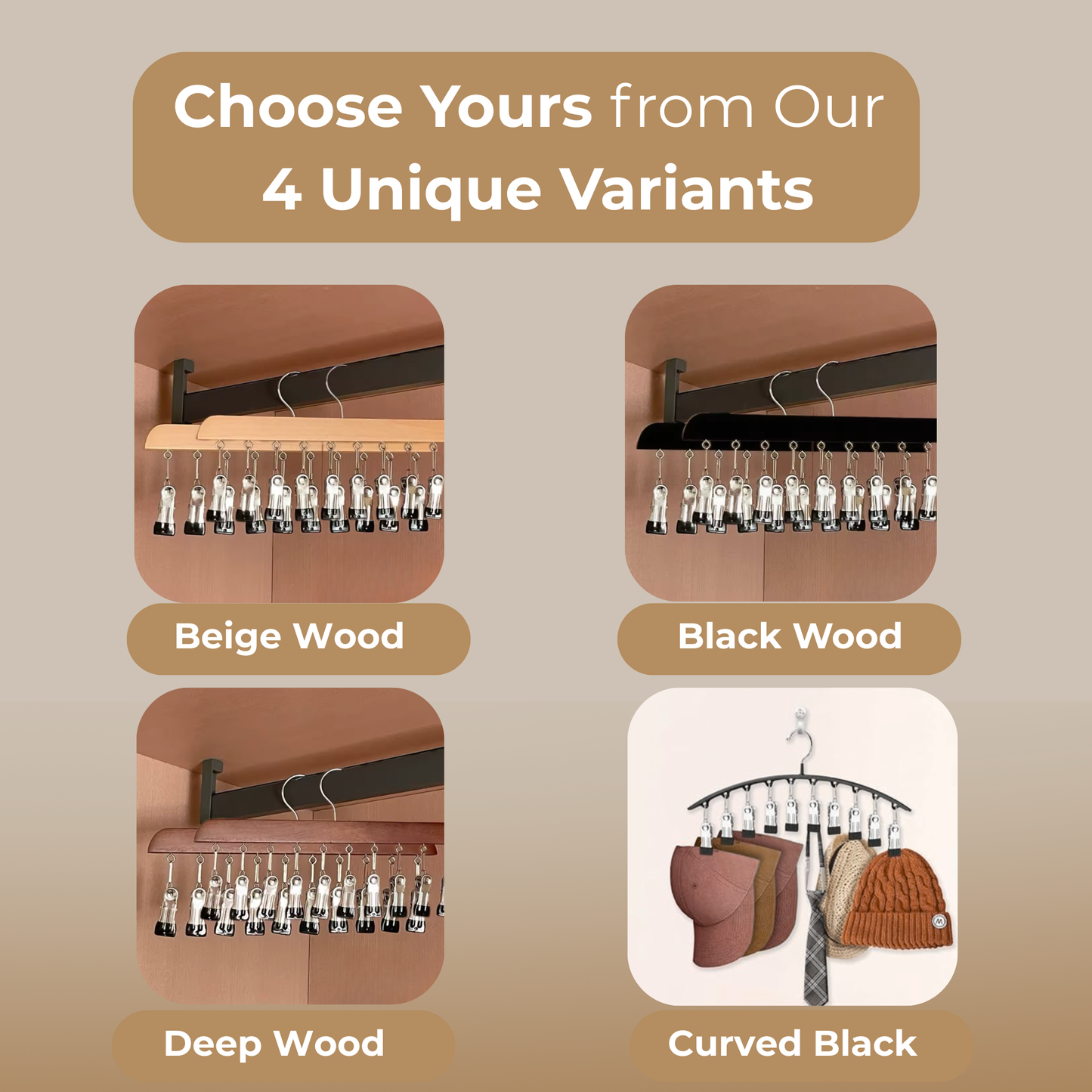 BeeHanged™ Closet Clip Hangers