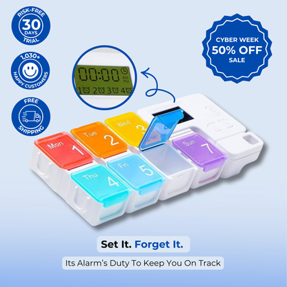 PillTrack™ - Alarm Pill Organizer